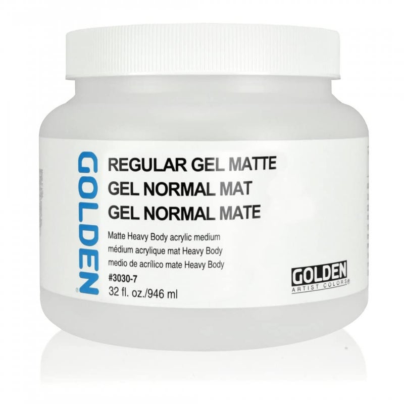 GOLDEN Regular Gel Matte, 32 fl. oz. Jar, Professional Acrylic Gel Medium, Semi-Transparent - Image 4